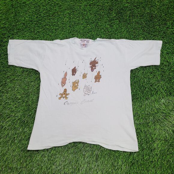 Vintage 1984 Dog Cat Shirt Womens Medium 19x22 White - Picture 1 of 15